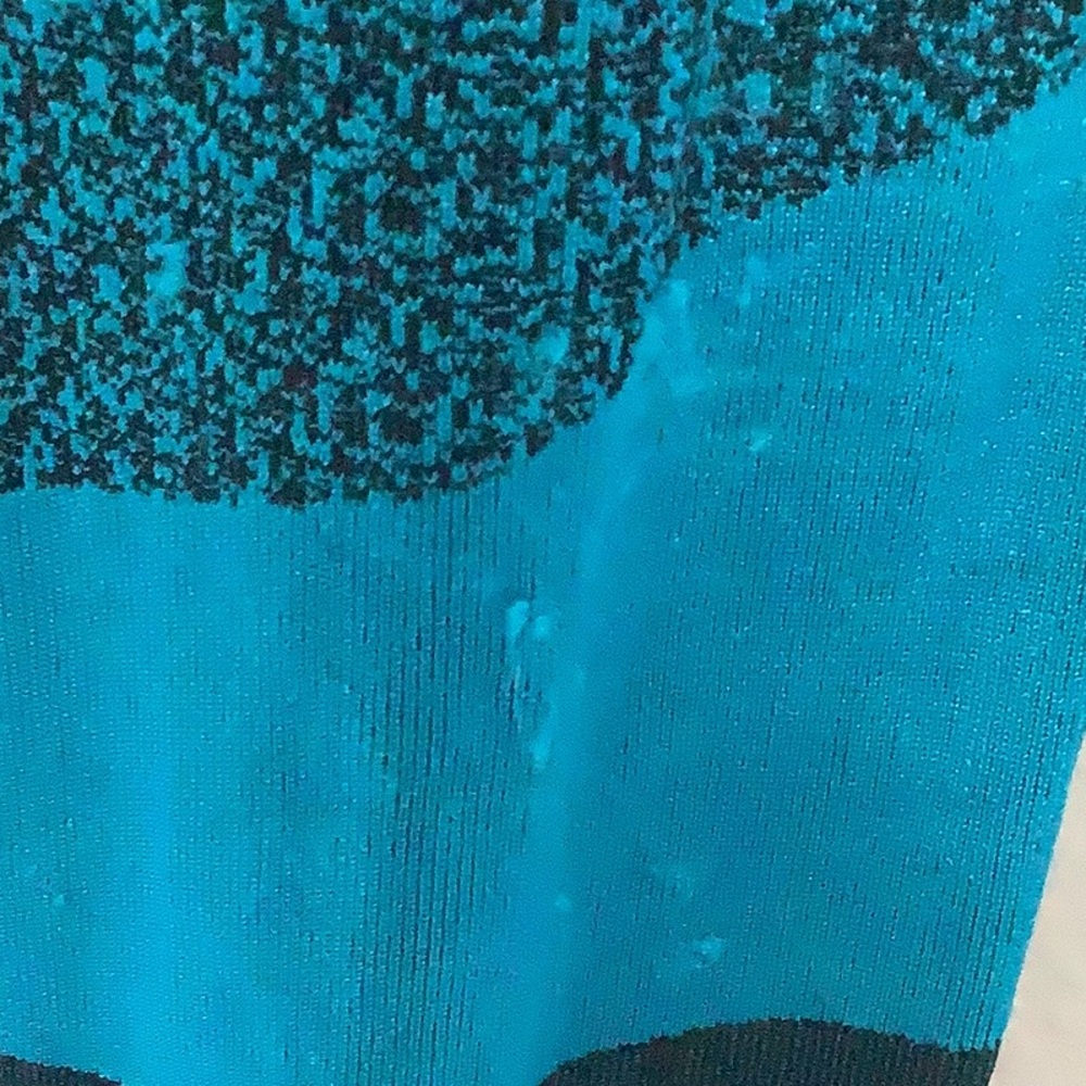 Bebe Teal and Black Mini Dress - Picture 4 of 5